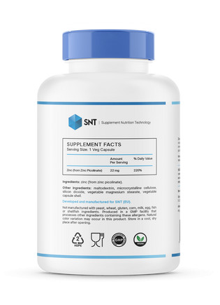 SNT Zinc Picolinate 22 mg, 150 capsules
